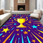 Golden Trophy Shooting Star Burst Rug
