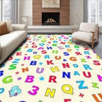 Colorful Alphabet Collage Rug