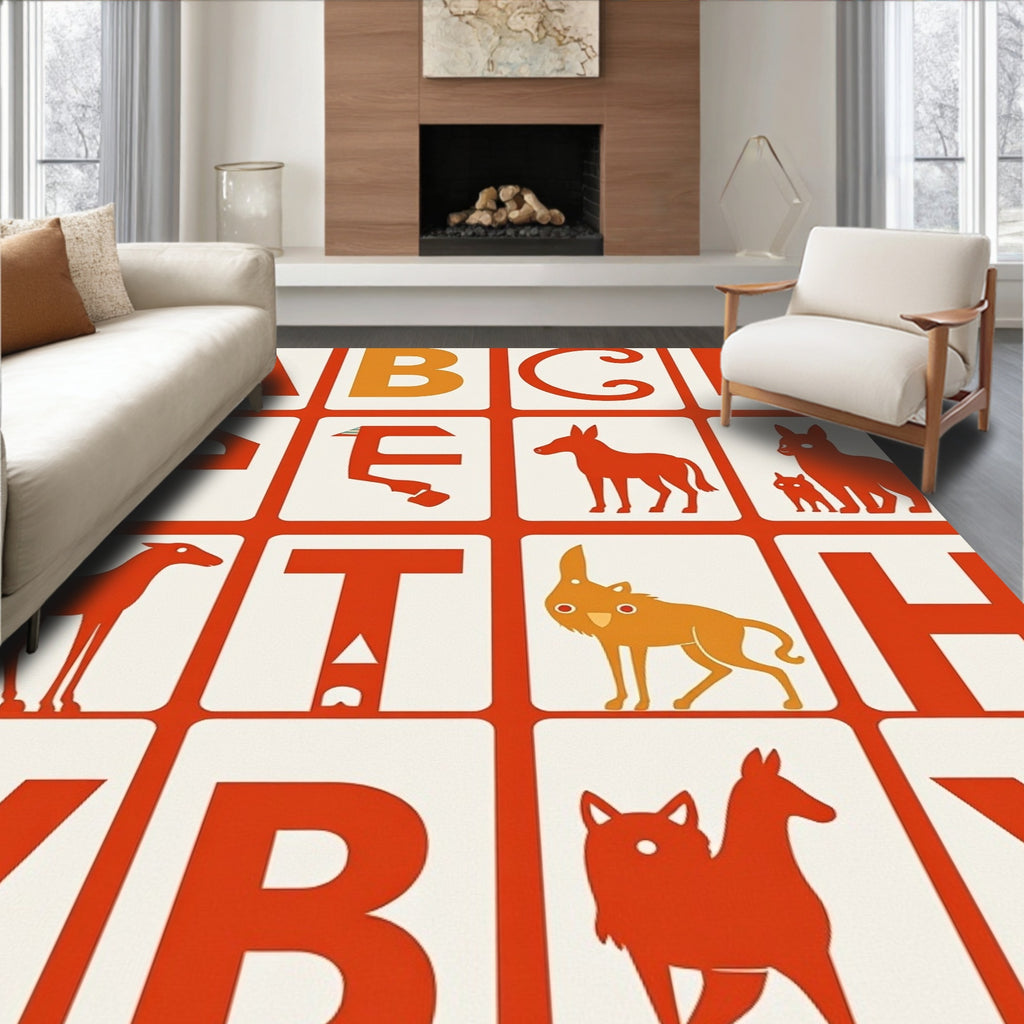 Alphabet Animals Graphic Rug