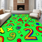 Playful Alphabet Rainbow Numeric Fun Rug