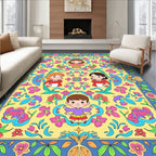 Kids Floral Yellow Rug