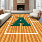 Green Varsity Letter A Stripes Rug