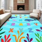 Ocean ABC Alphabet Whales Coral Rug