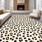 Cream and Brown Spotty Animal Rug
