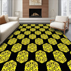 Yellow Shield Geometric Repeating Rug