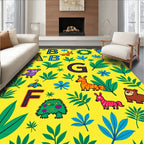 Playful Alphabet Zoo Jungle Collection Rug