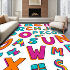 Bold Alphabet Pop Art Rug