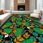 Tropical Toucan Jungle Floral Rug