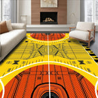 Bold Yellow Orange Geometric Abstract Rug
