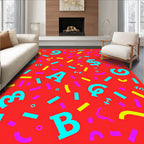 Retro Alphabet Dollar Confetti Rug