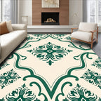 Classic Emerald Floral Arch Rug