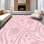 Mellow Pink Botanical Flow Rug