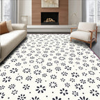 Whimsical Dark Floral Scatter Rug