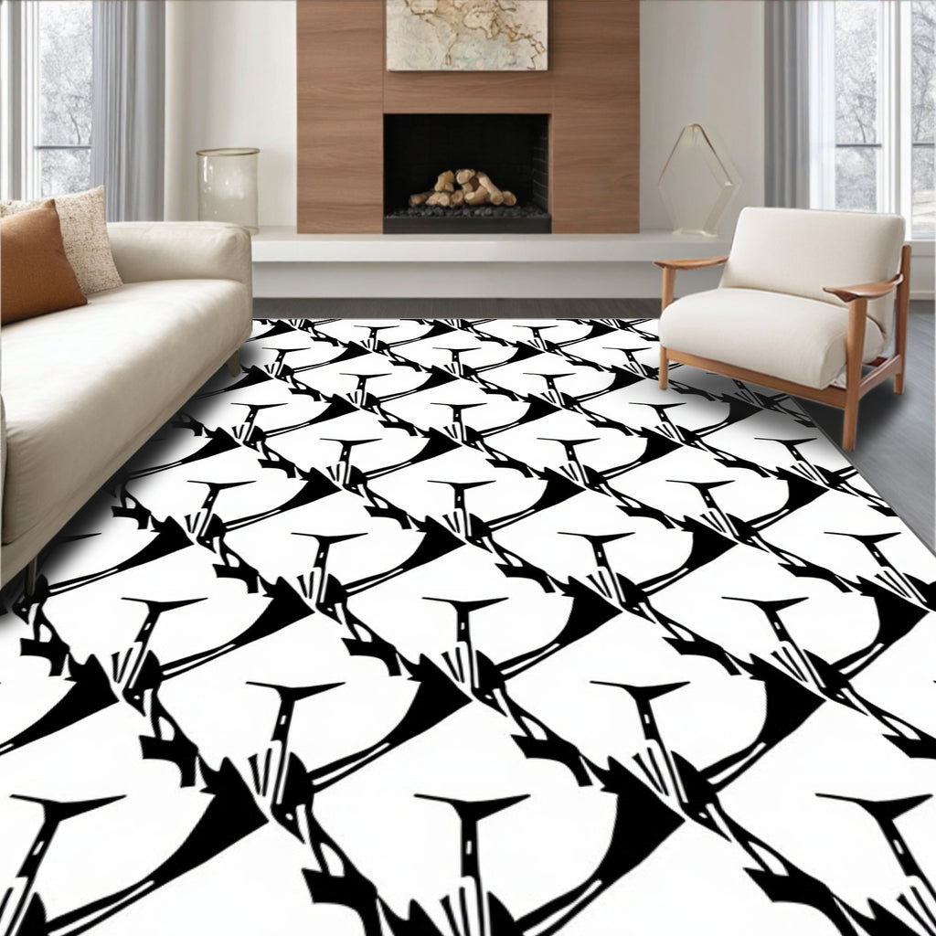 Monochromatic Abstract Angular Cascade Rug