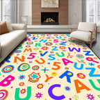 Playful Alphabet Shapes and Numbers Rug
