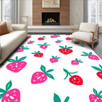 Sweet Strawberry Patch Red Pink Rug
