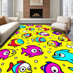 Playful Aquatic Fish Crowd Rug