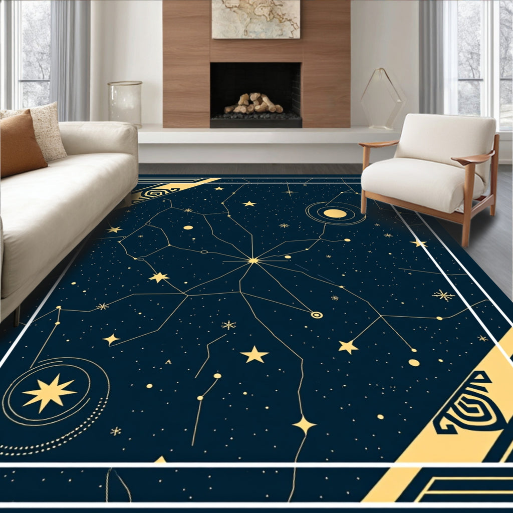 Deep Space Celestial Star Map Rug