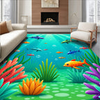 Ocean Life Dolphins And Fish Rug
