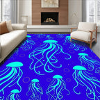 Aqua Jellyfish Ocean Repeats Rug