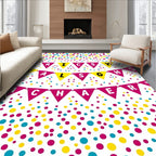 Bright Confetti Triangle Garland Rug