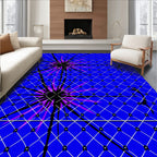 Electric Blue Starburst Netting Radiance Rug