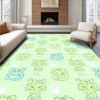 Whimsical Green Creature Repeat Rug
