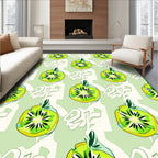 Green Kiwi Slice Repeat Rug