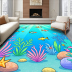 Vibrant Underwater Ocean Fish Life Rug
