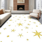Golden Scattered Stars Rug