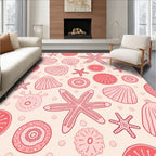 Coral Shell Starfish Scatter Rug