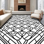 Art Deco Interlocking Diamond Lattice Rug