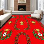Golden Trophies Red Laurel Arch Rug