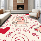 Sweet Bear Hearts And Swirls Rug