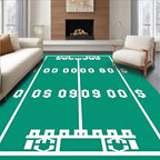 Green Football Field Pixelated Score Rug