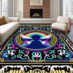 Vibrant Rainbow Dove Emblem Rug