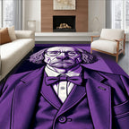 Purple Dapper Man Portrait Rug