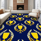 Golden Trophy Laurel Wreath Repeat Rug