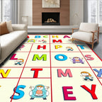 Playful Alphabet Characters Multi-Color Rug