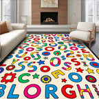 Playful Colorful Alphabet Scatter Rug