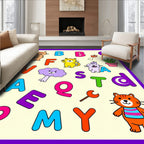Playful Alphabet Cats And Objects Rug