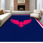 Bold Pink Eagle Navy Border Rug
