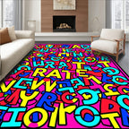 Pop Art Alphabet Explosion Rug