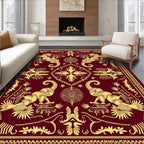 Crimson Gold Exotic Animal Rug