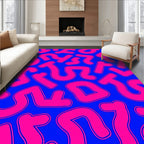 Vibrant Pink Abstract Splatter Rug