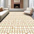 Antique Ochre Honeycomb Lattice Rug