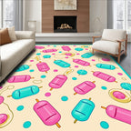 Pink Teal Candy Clusters Rug