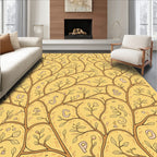 Whimsical Alphabet Garden Yellow Rug