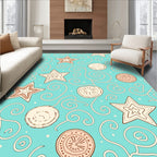 Teal Star Flourish Medallion Rug