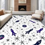 Cosmic Stars Rockets Space Exploration Rug
